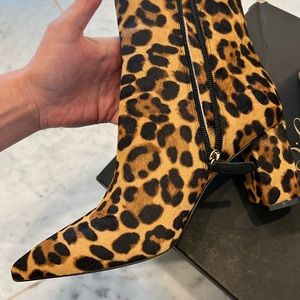 J Crew Sadie Pointed Toe Calf Hair Ankle Boot. Worn once. Size 8.